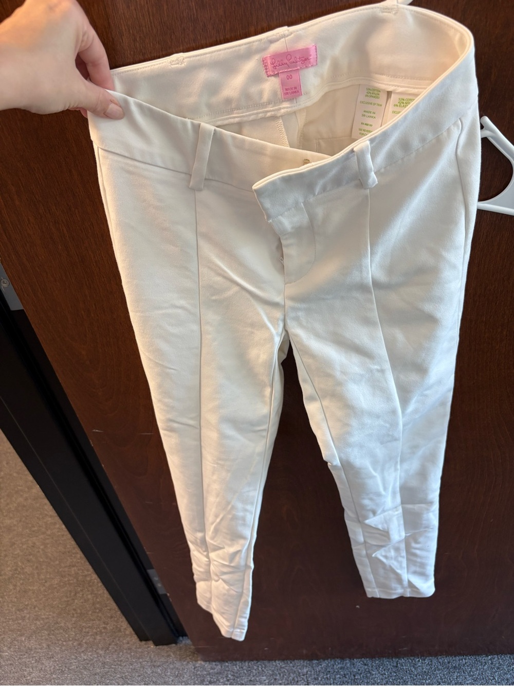 Womens White Stretch Equestrian Pants